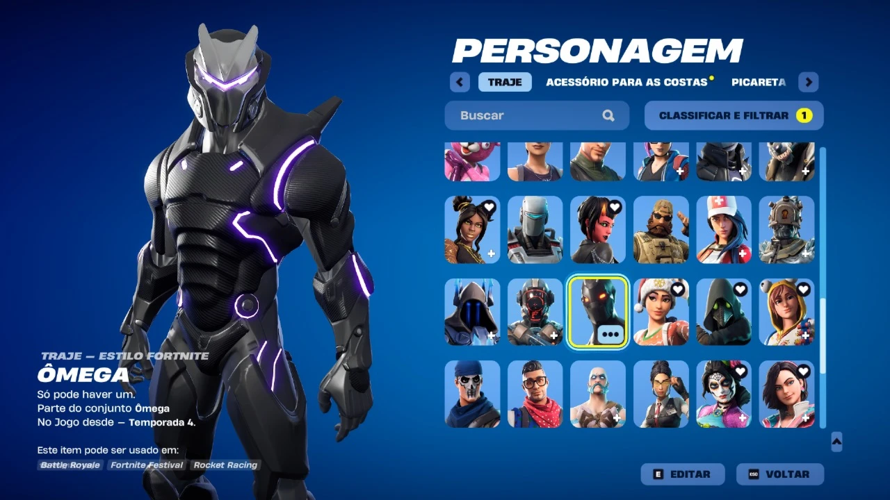 Conta Fortinite passe season 4 completo