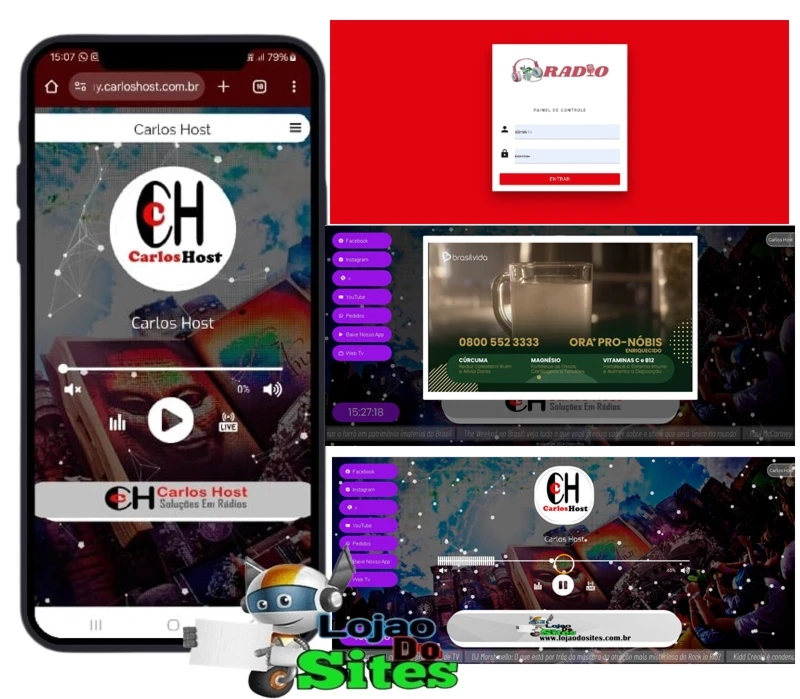 Scripit Web Radio E Tv Com Painel Admin