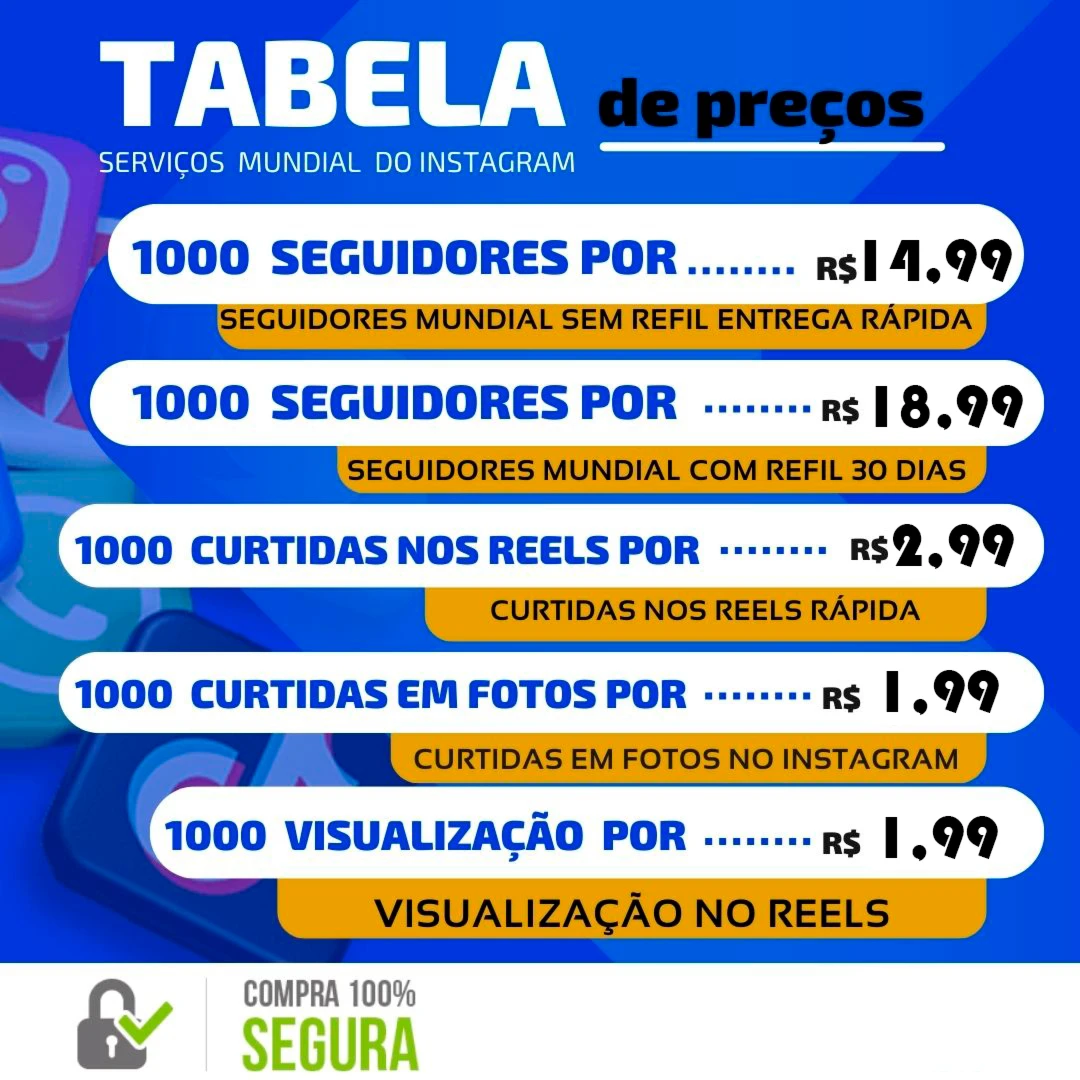 Seguidores para INSTAGRAM melhor preço do site
