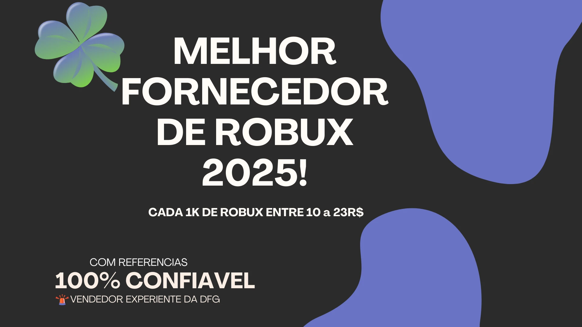 Melhor Fornecedor De Robux 2025!