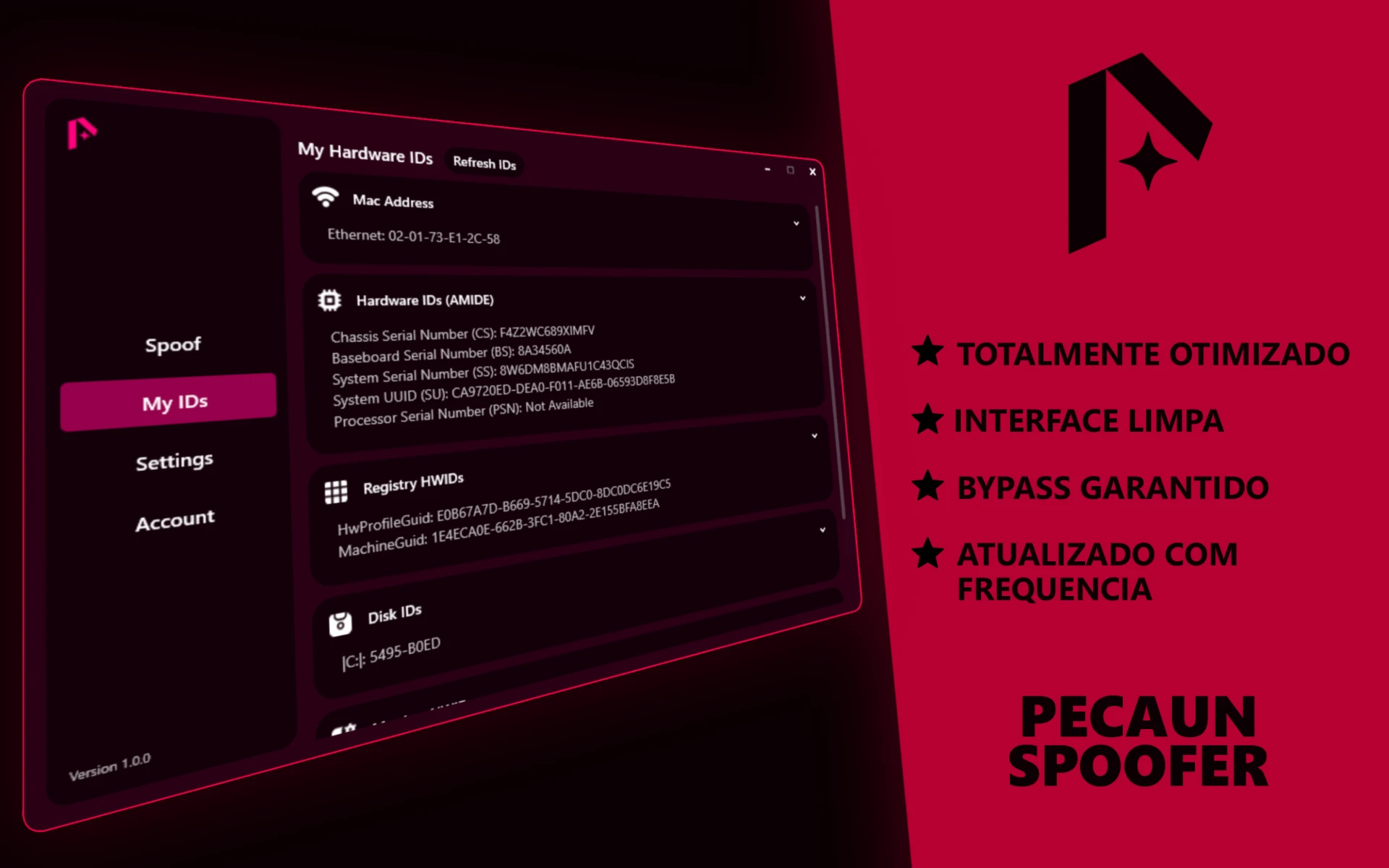 Pecaun Spoofer | Unban em qualquer jogo (Vitalício)