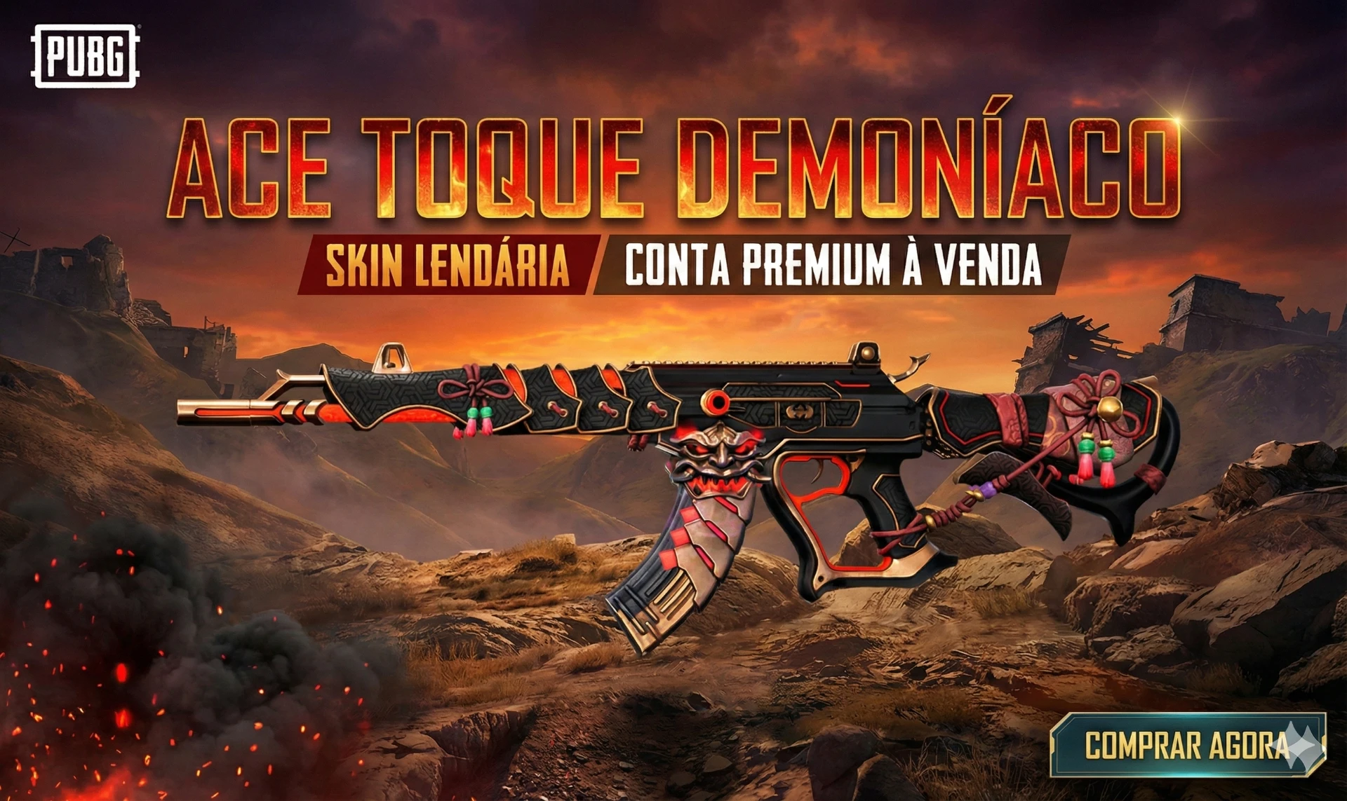 [PROMOÇÃO] PUBG - ACE Toque Demoníaco + M24 Serenata Final
