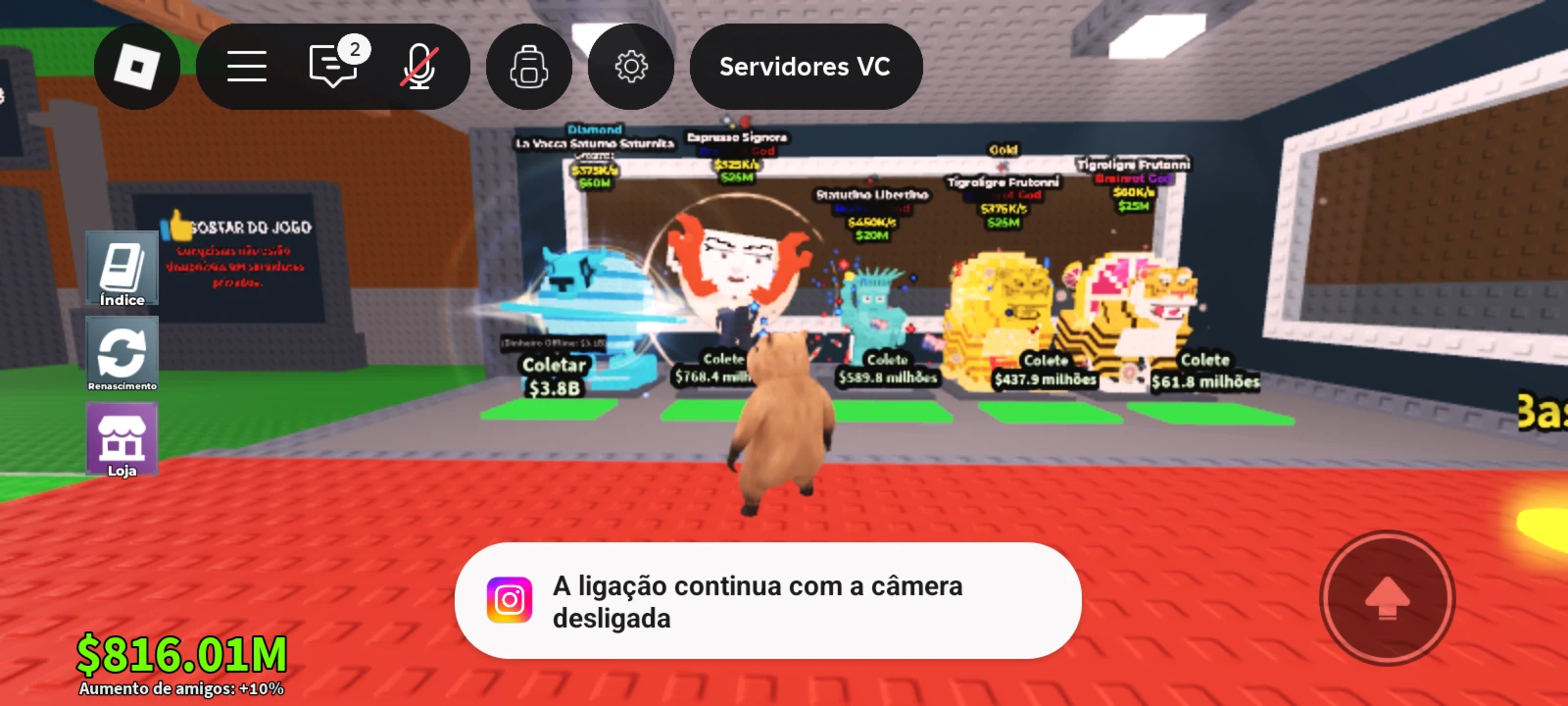 🐾 Venda Conta Brainrot com Pets Raros e Gemados