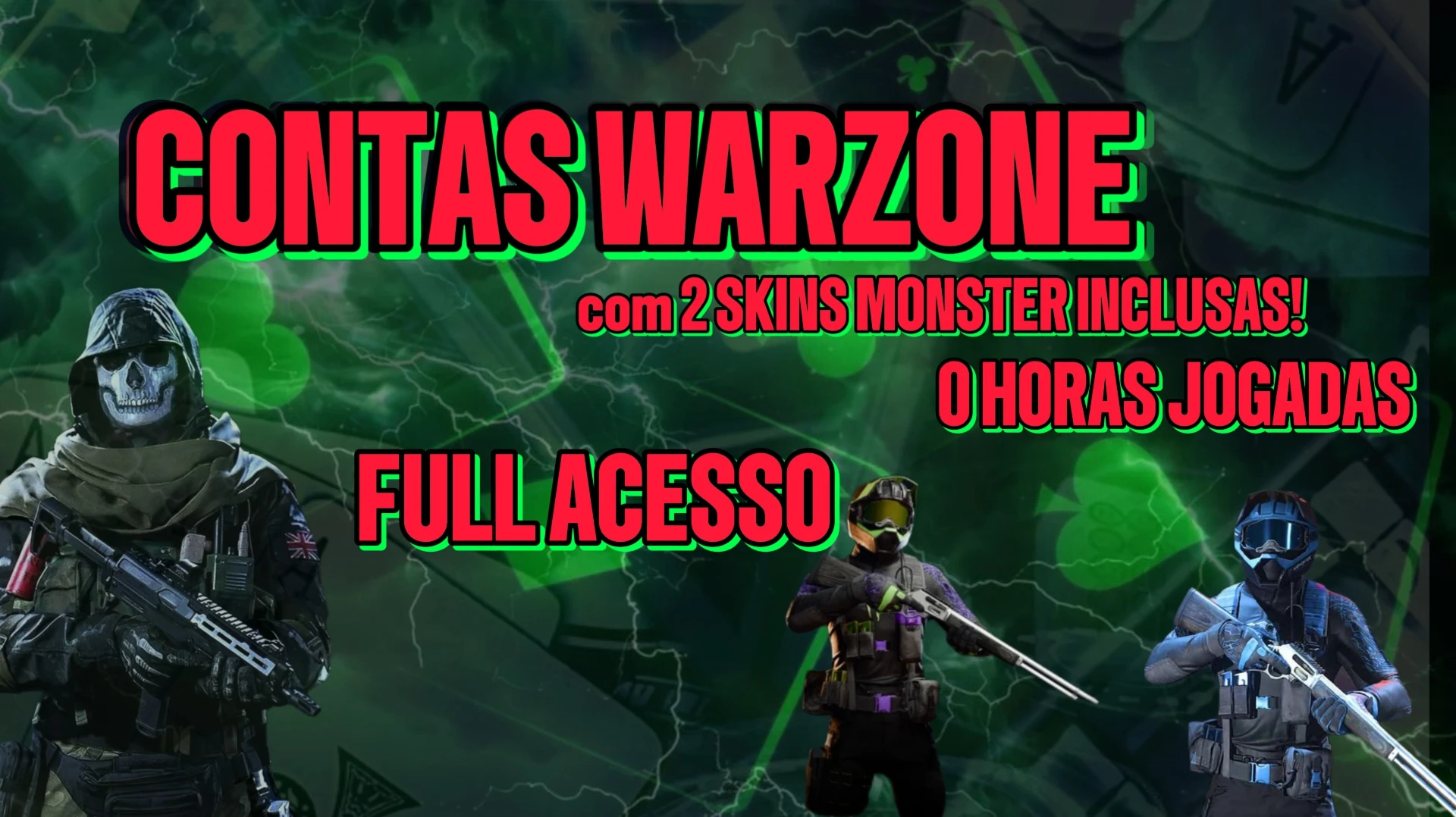 Contas WARZONE 0 HORAS jogadas 🔥