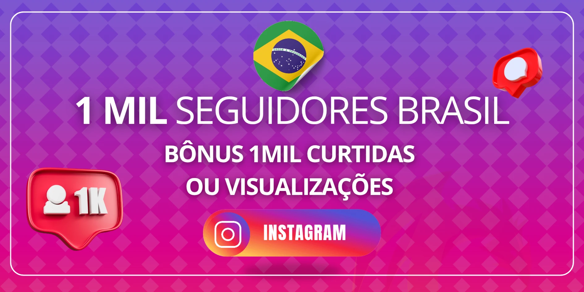 Seguidores Instagram + 🎁 Bônus de Curtidas e Visualizações