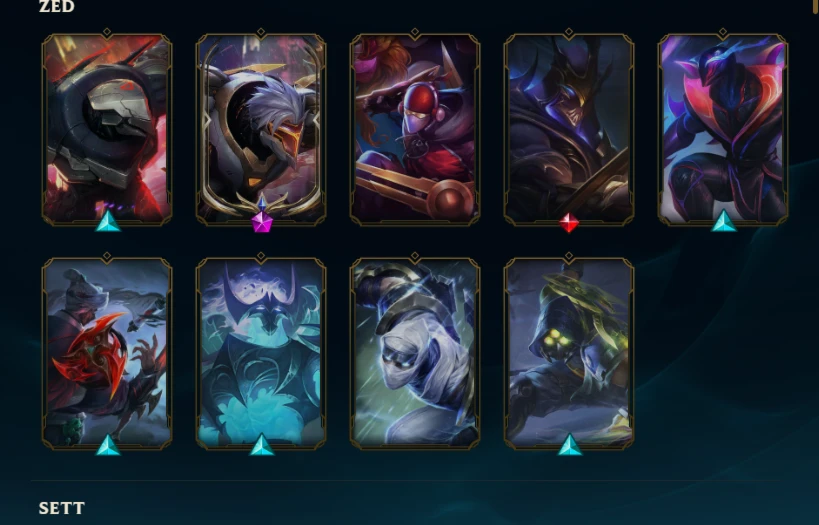 Conta lol unranked todos os campeões (menos mel) 200 skins