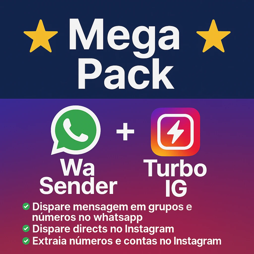 ⭐Mega pack WA Sender 3.5 + Turbo Instagram ⭐