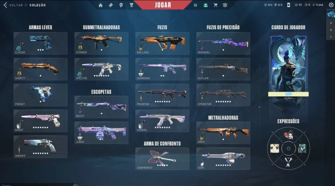 Conta valorant com muita skin rara