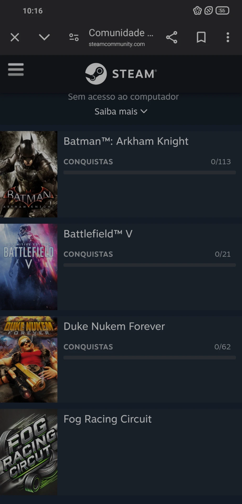 Conta steam com BFV