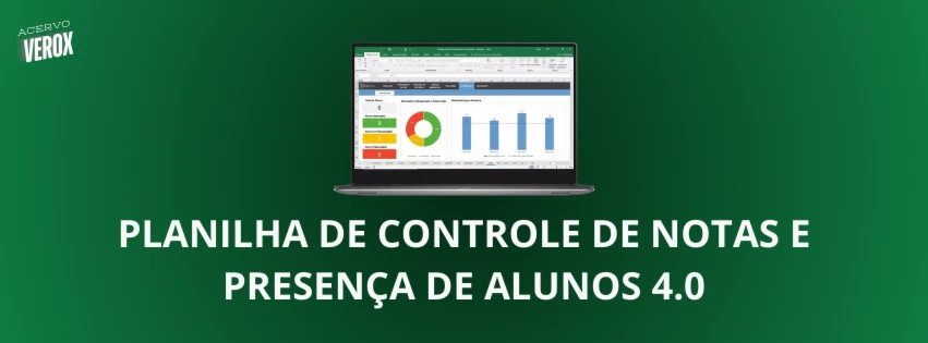 Planilha De Controle De Notas E Presença De Alunos 4.0
