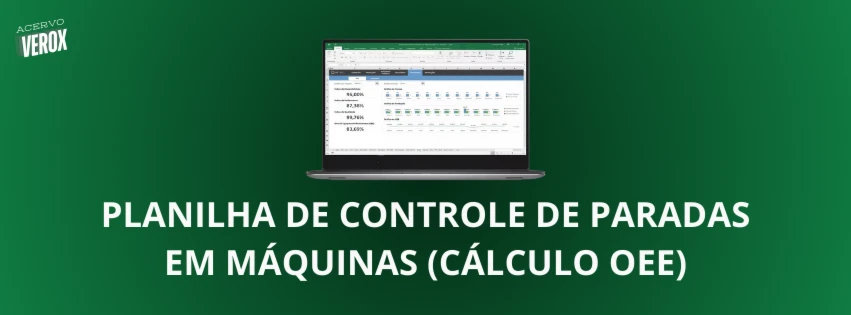 Planilha De Controle De Paradas Em Máquinas (Cálculo OEE)