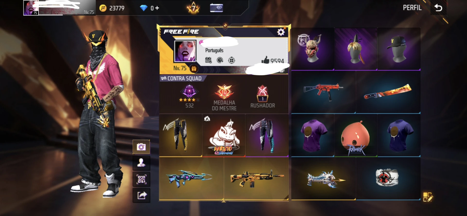 Conta Free Fire 2018 Muito Rara E Gemada No Precinho