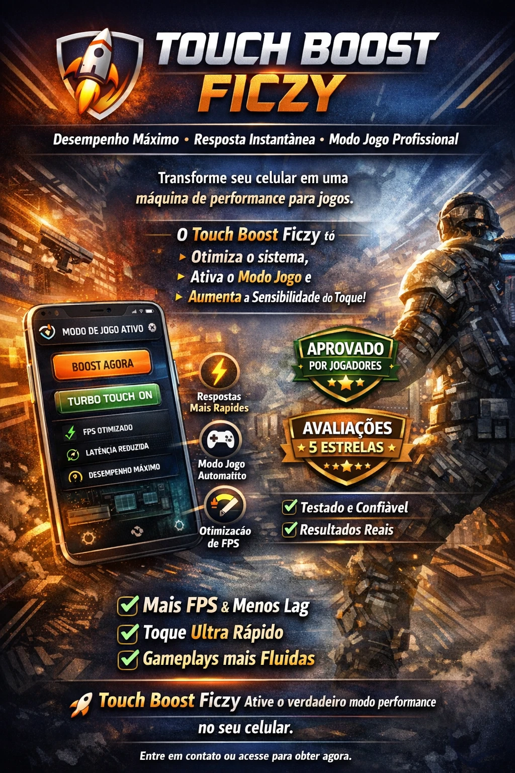 🎮⚡ Touch Boost Ficzy – Desempenho Máximo Para Jogos