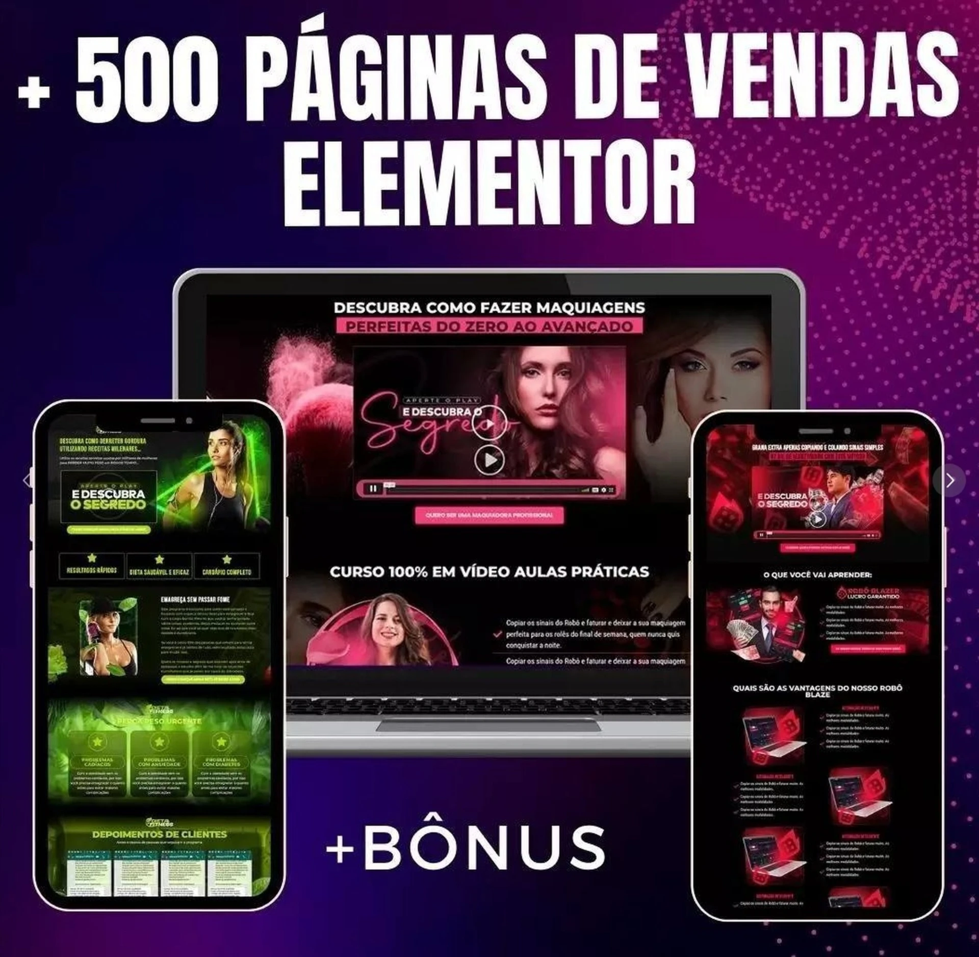 Paginas prontas Alta conversão Wordpress + Elementor