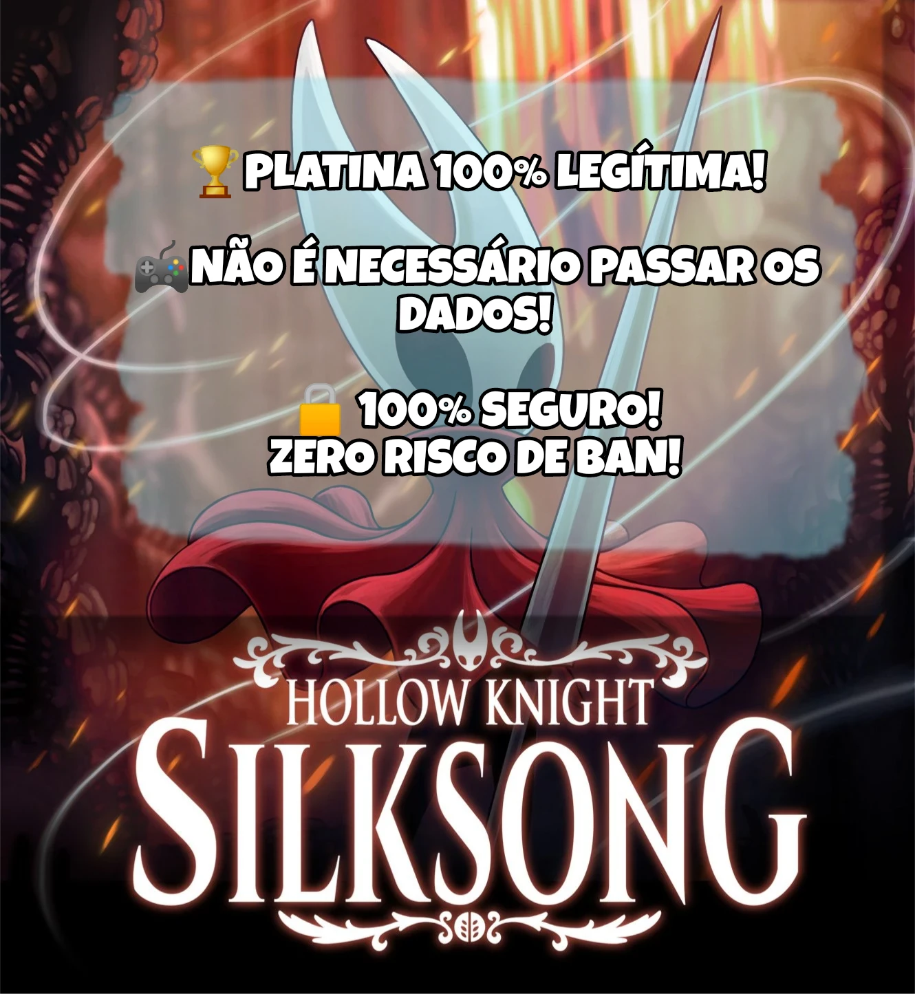 Hollow Knight: Silksong - Troféu de Platina (PS4/PS5)