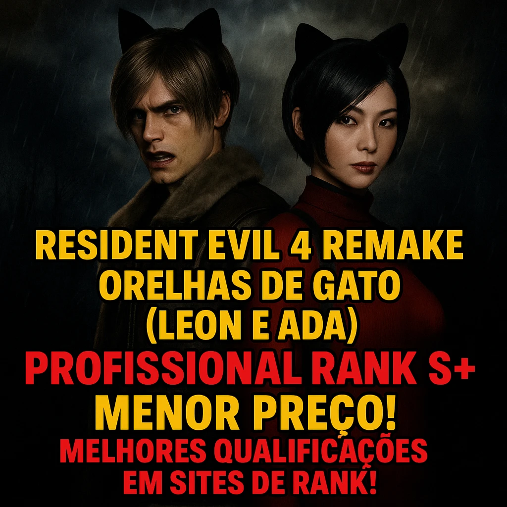 Resident Evil 4 - Orelhas de gato Leon e Ada+PESETASPS4/PS5
