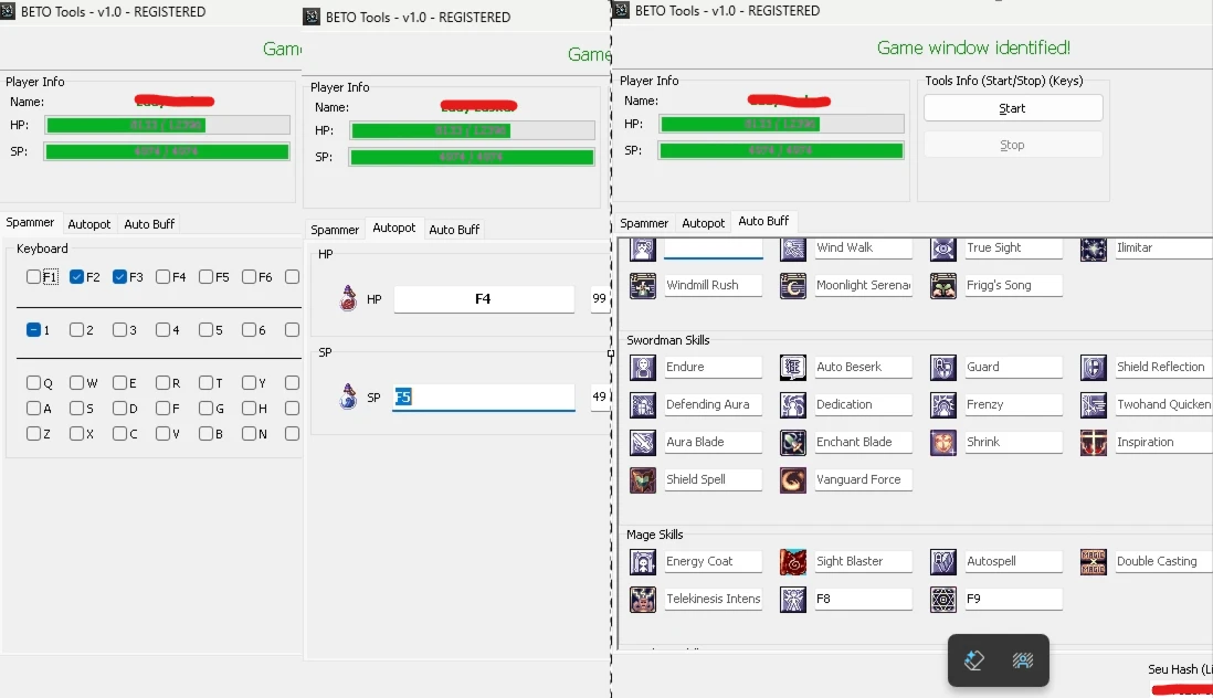 BETO Tools - Para LATAM / ROLA (Autopots/Autobuff/Spammer)
