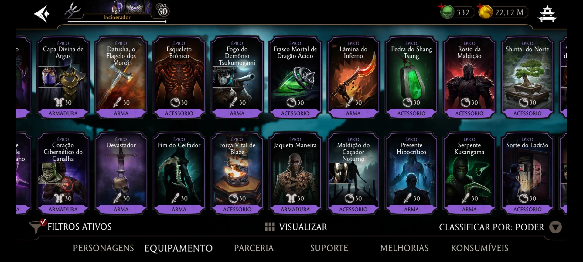 Vendo conta de mortal Kombat de mobile conta de Android
