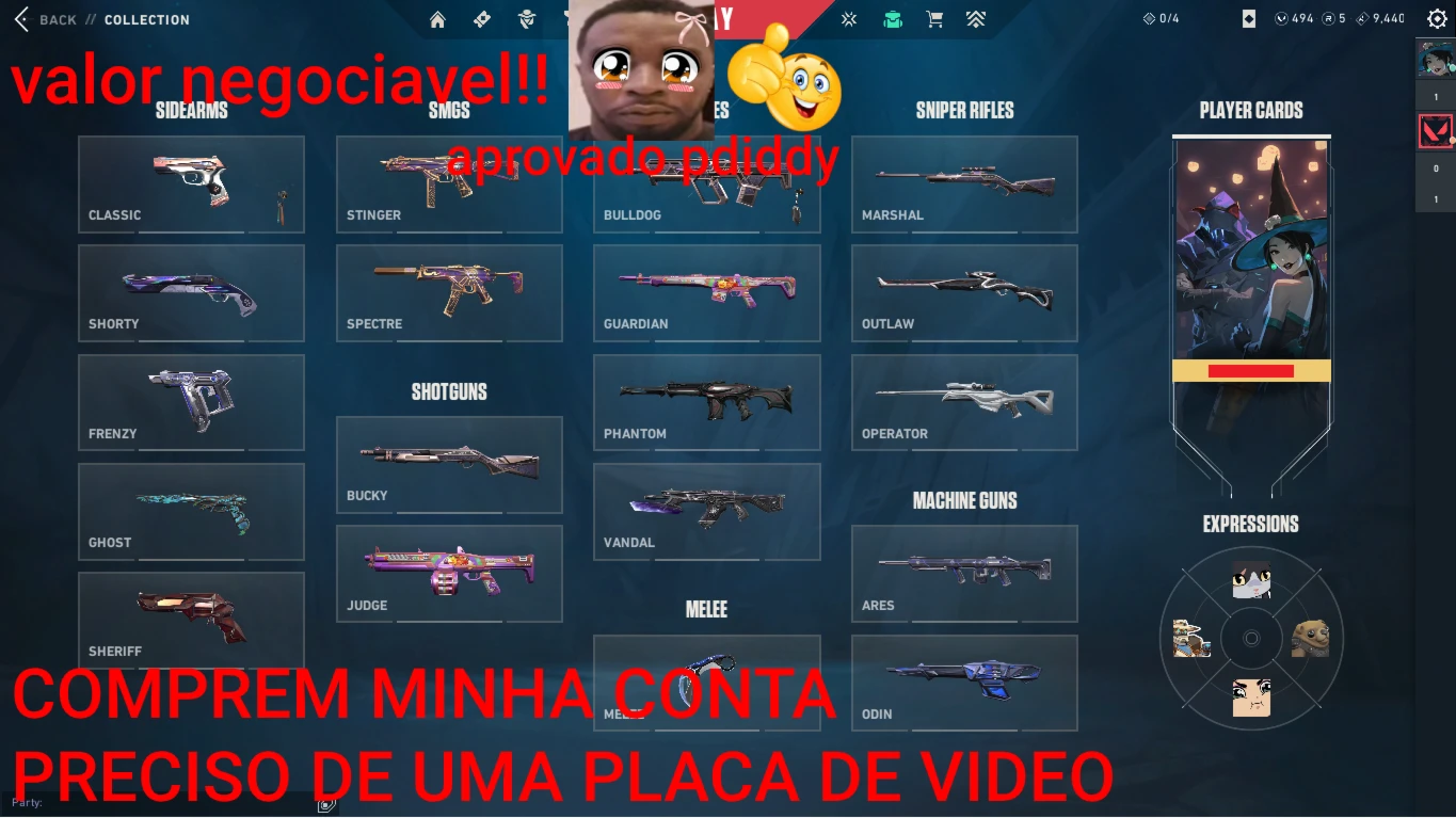 Conta FA Valorant +50.000 VP investidos (NEGOCIÁVEL)