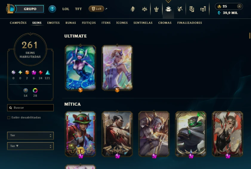 V> Conta Lvl 361, +260 Skins (Ultimates, Mistica etc) BRONZ4
