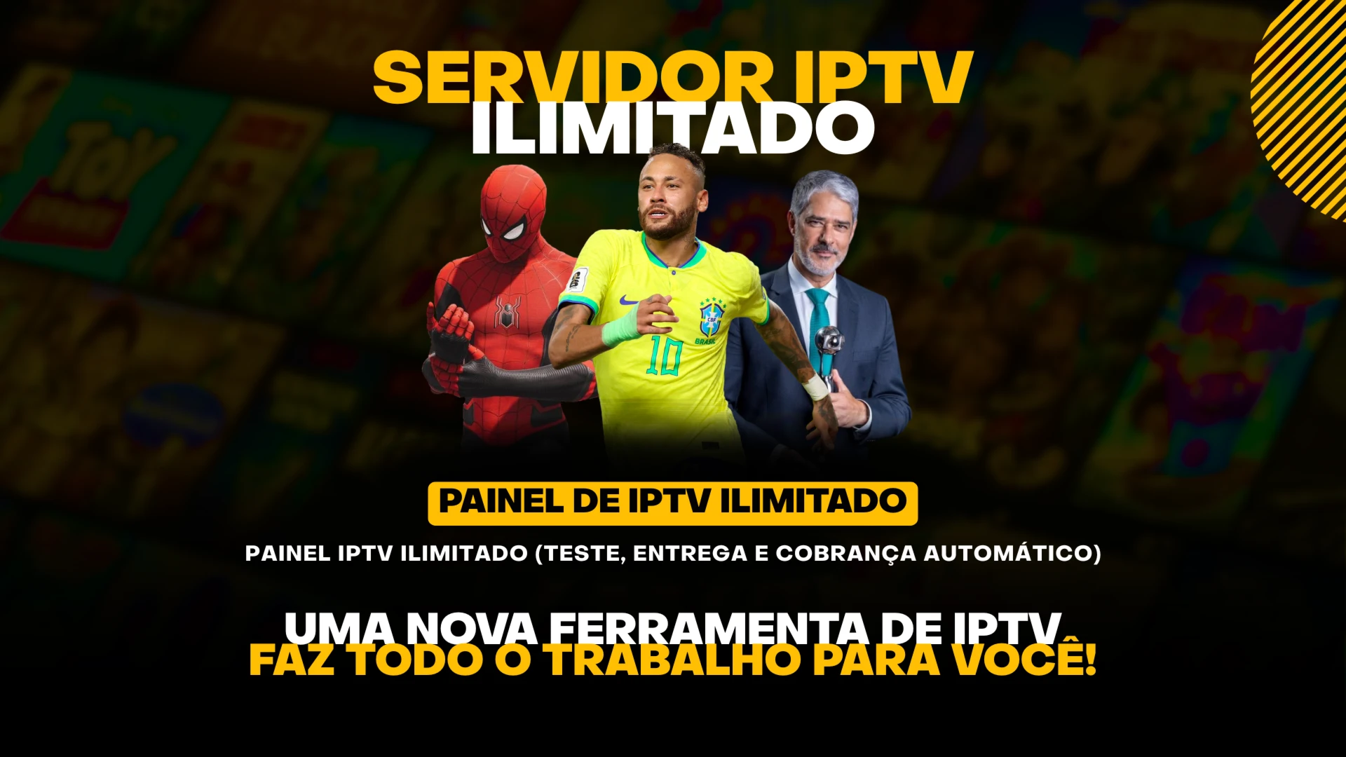Painel IPTV ilimitado (Teste, entrega e cobrança automático)