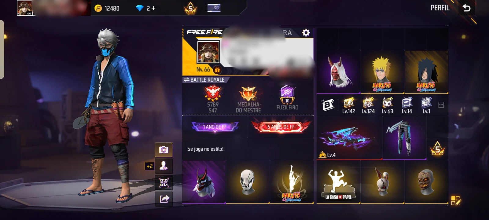 Conta de free fire antiga