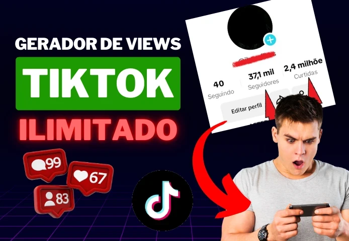 TikTok Gerador de Visualização + Gerador de Curtidas [PLUS]
