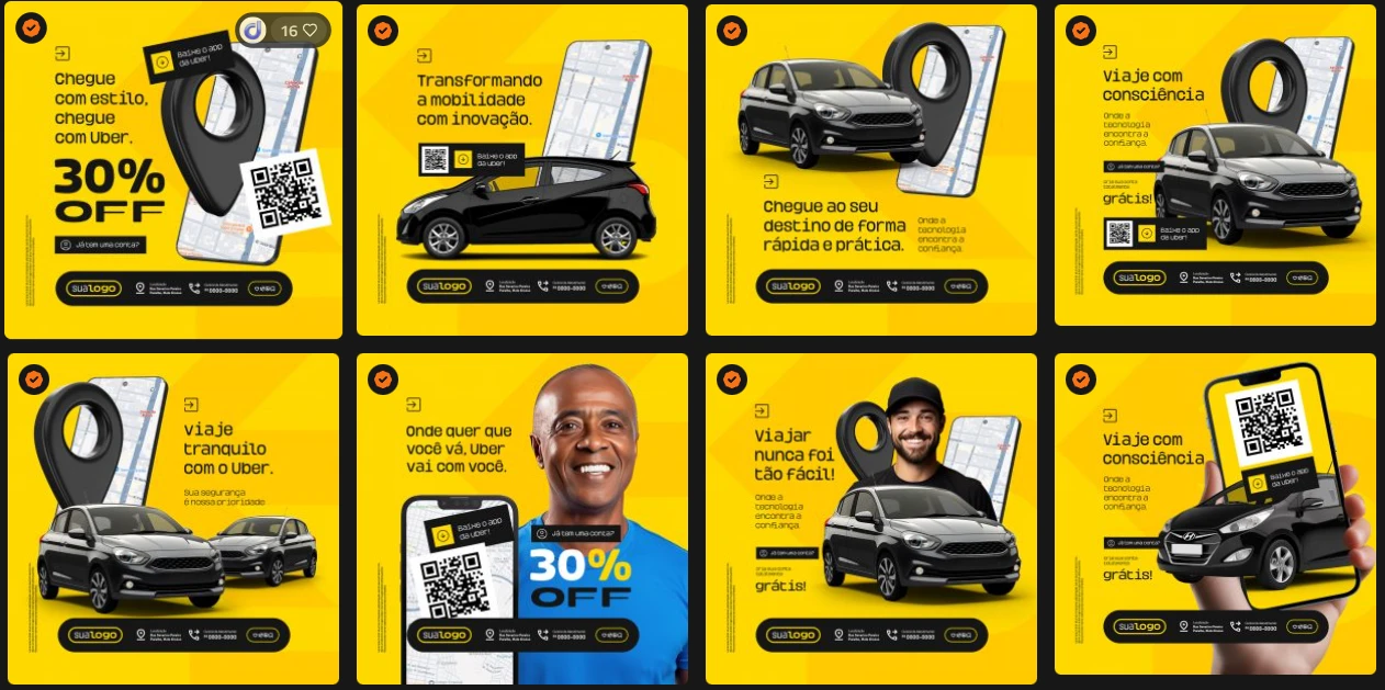 Arte Uber PSD Premium (Design Editável e Profissional)