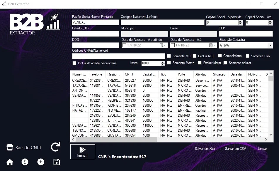 B2B Extractor: Prospecção Rápida e Eficiente