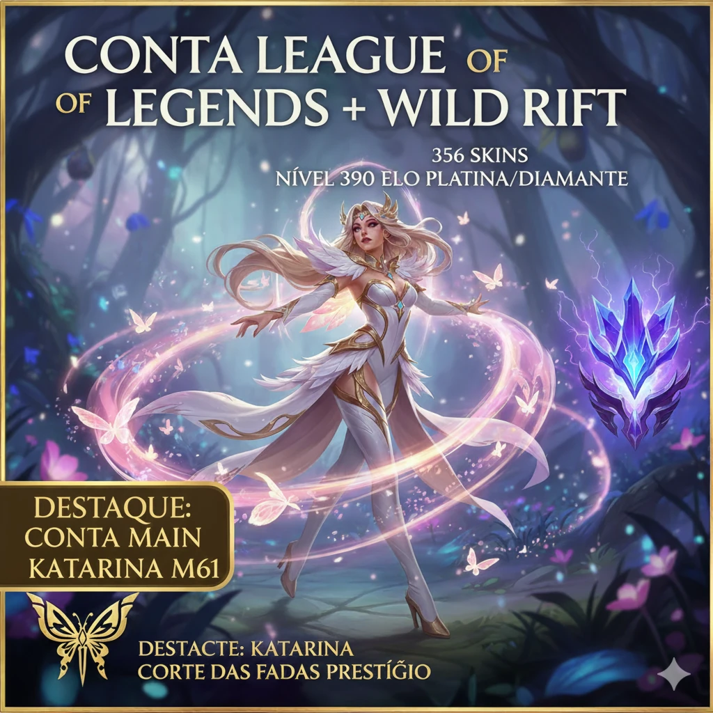 Conta 2013 - Main katarina com todos campeões e 356 skins