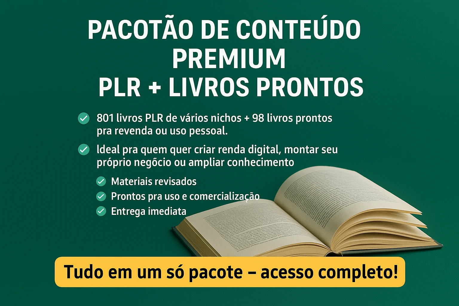 📚 Pacotão De Conteúdo Premium Plr + Livros Prontos