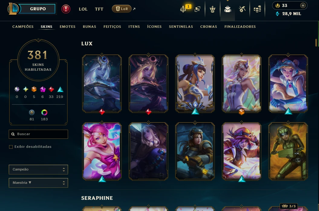 Conta do League of Legends