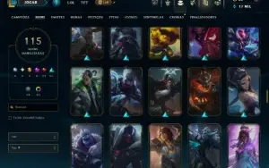 Ouro 4 com 120 Champs e 115 Skins ( MID / ADC / JG )