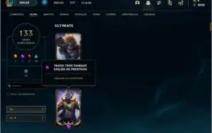 Conta bronze 3 com 133 skins e 105 champs