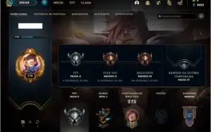 Conta bronze 3 com 133 skins e 105 champs