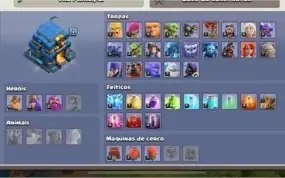 conta clash of clans cv  12 semi full