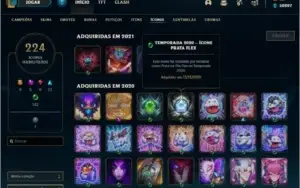 Conta LOL todos os campeãos 125 skins