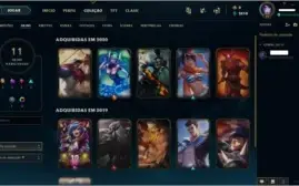 Vendo conta Bronze II com 31 Champs e 11 skins