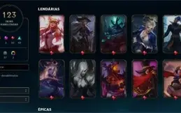 CONTA LOL 123 SKINS UNRANKED