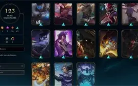 CONTA LOL 123 SKINS UNRANKED