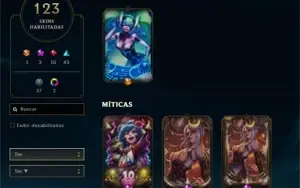 CONTA LOL 123 SKINS UNRANKED
