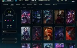 Vendo conta LV213, Gold 3 ,Full champs, 87 skins, 16 cromas