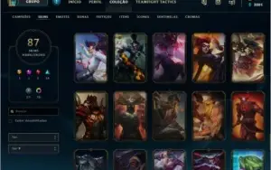 Vendo conta LV213, Gold 3 ,Full champs, 87 skins, 16 cromas