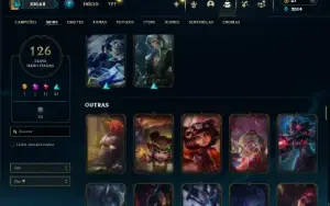 Unranked com TODOS os champs e 126 Skins