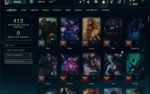 Unranked com TODOS os champs e 126 Skins