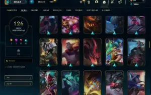 Unranked com TODOS os champs e 126 Skins