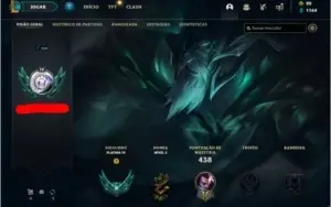 Conta lol com várias skins