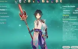 AYATO, ARMA DELE, VENTI, RAIDEN, XIAO, ZONGHLI + 5 ESTRELAS