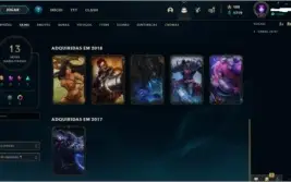 conta gold 3. Só skin top leia