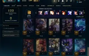Unranked com 45 Champs e 79 Skins ( MAIN SUP )